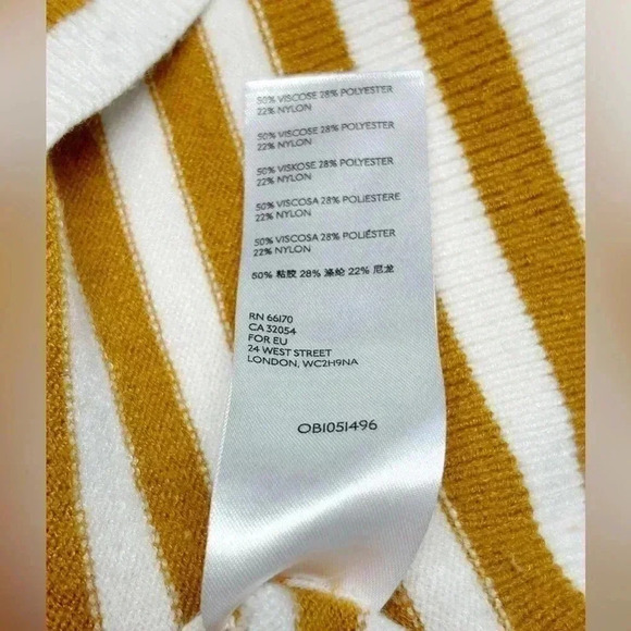 Anthropologie Jillian Striped Flutter Sleeve Sweater Size Small - Picture 8 of 10